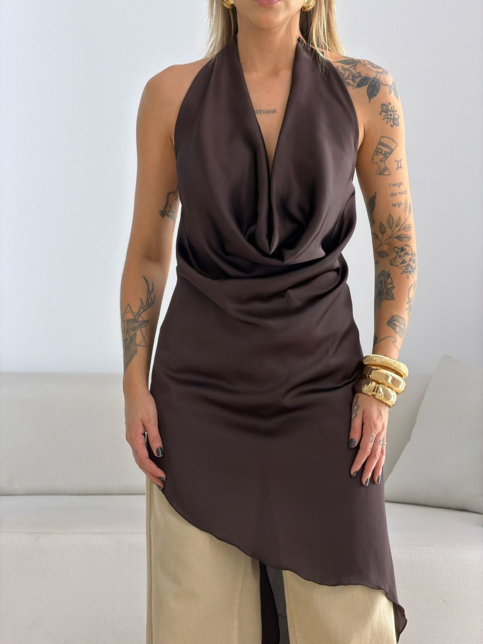 BLUSA CRISTIANE FRENTE ÚNICA CAFÉ