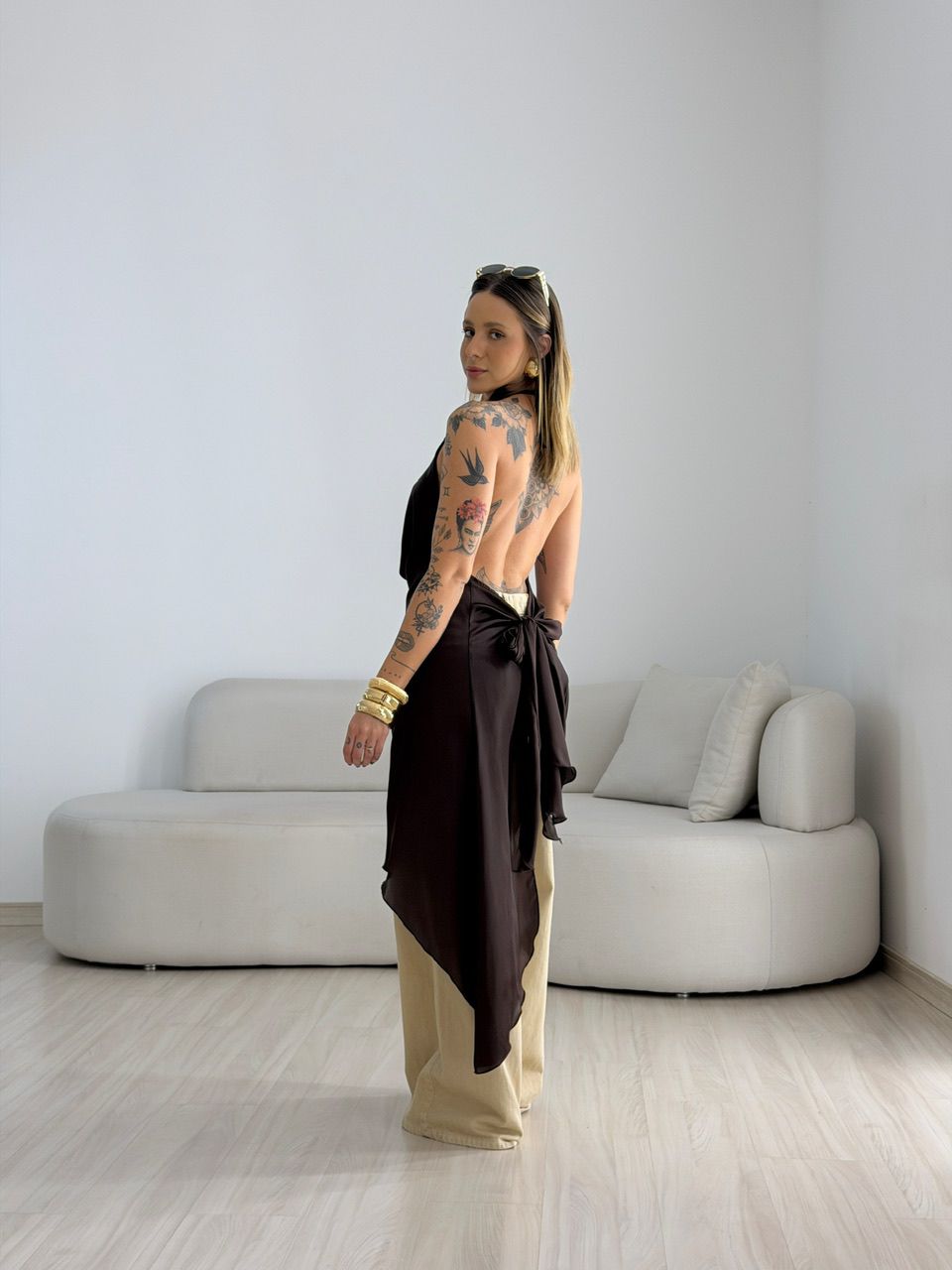 BLUSA CRISTIANE FRENTE ÚNICA CAFÉ