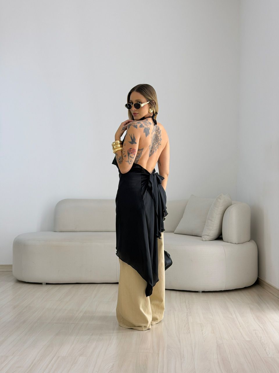 BLUSA CRISTIANE FRENTE ÚNICA PRETA