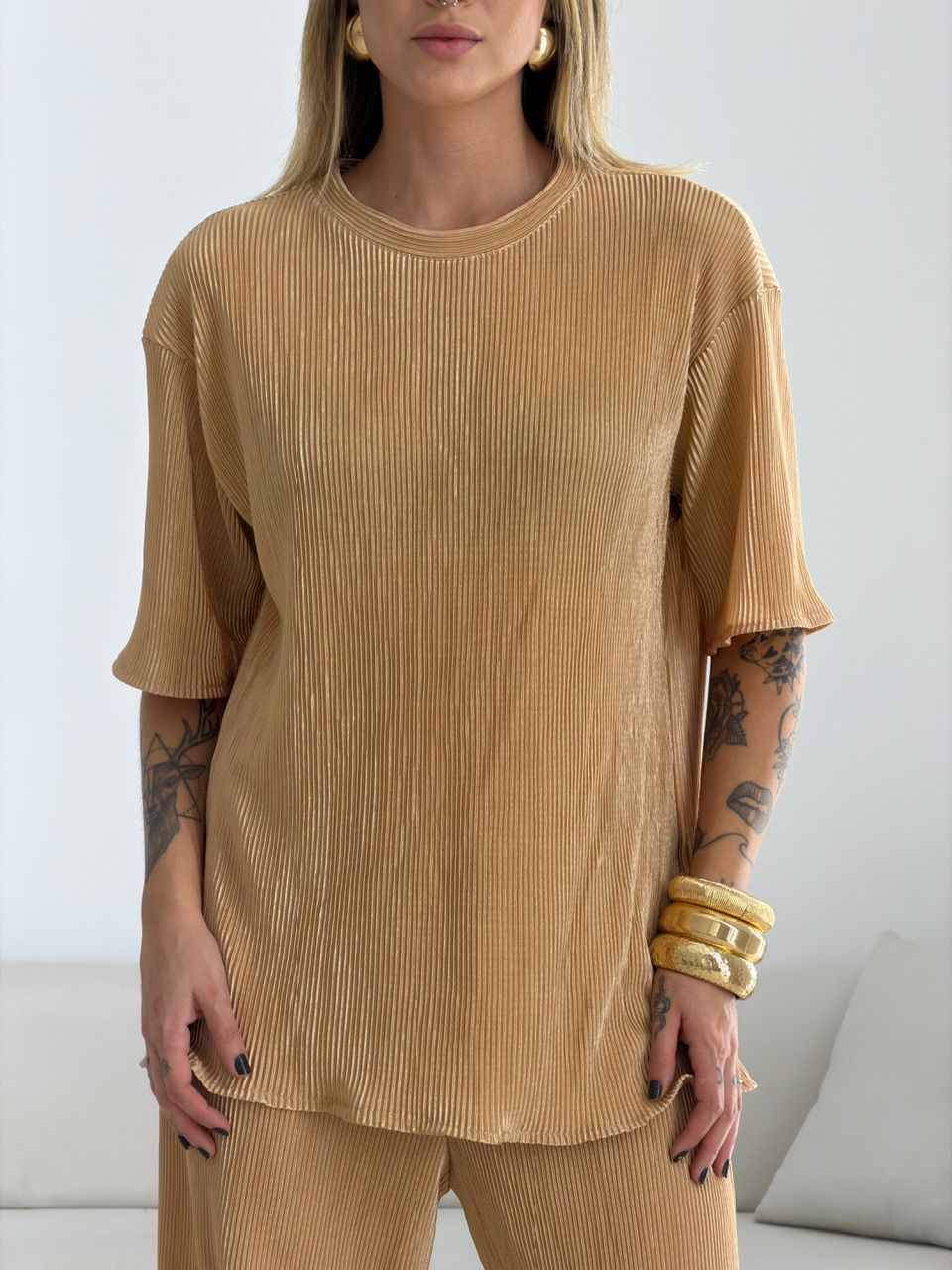 CONJUNTO NATANE PLISSADO NUDE