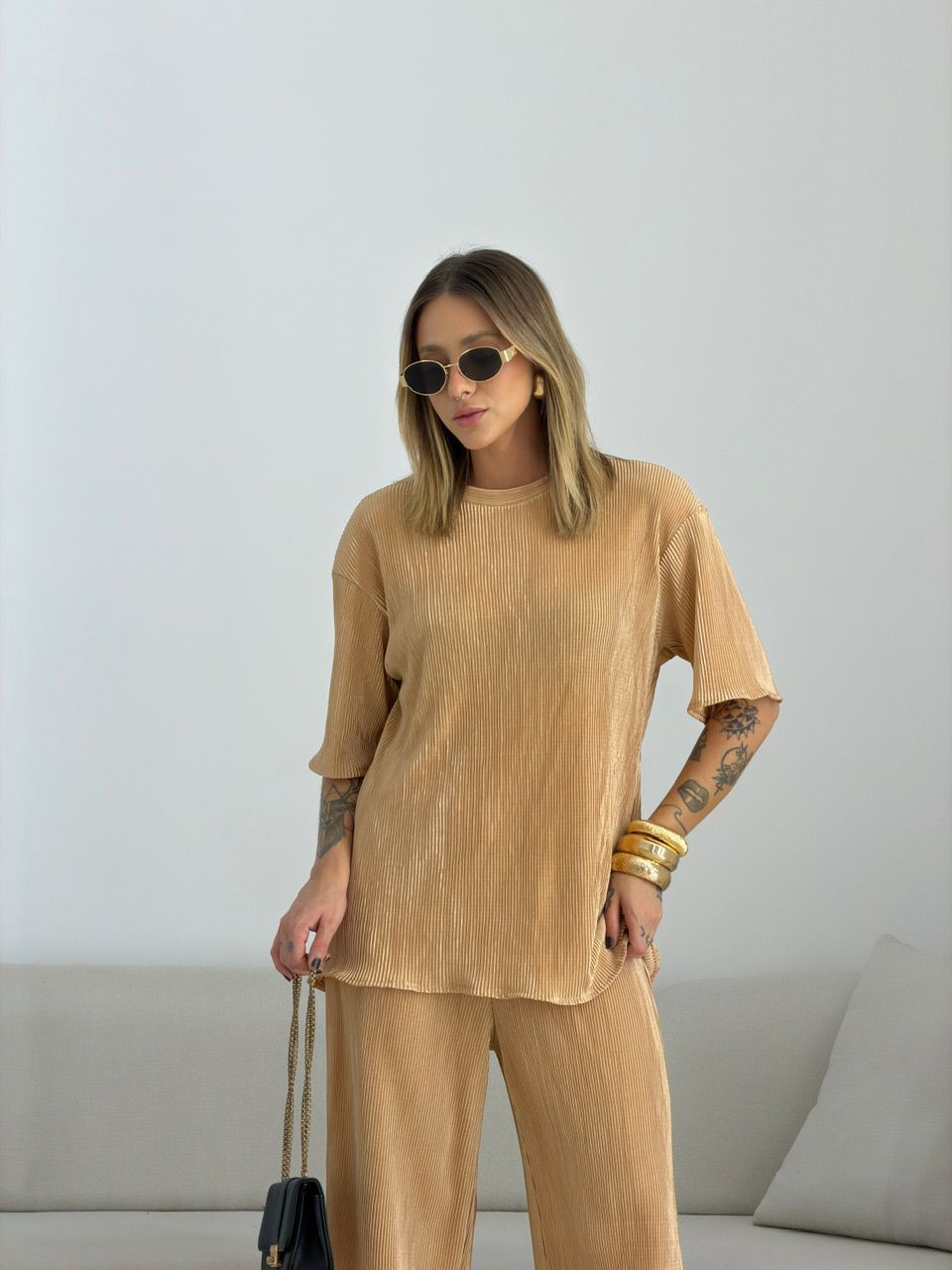 CONJUNTO NATANE PLISSADO NUDE