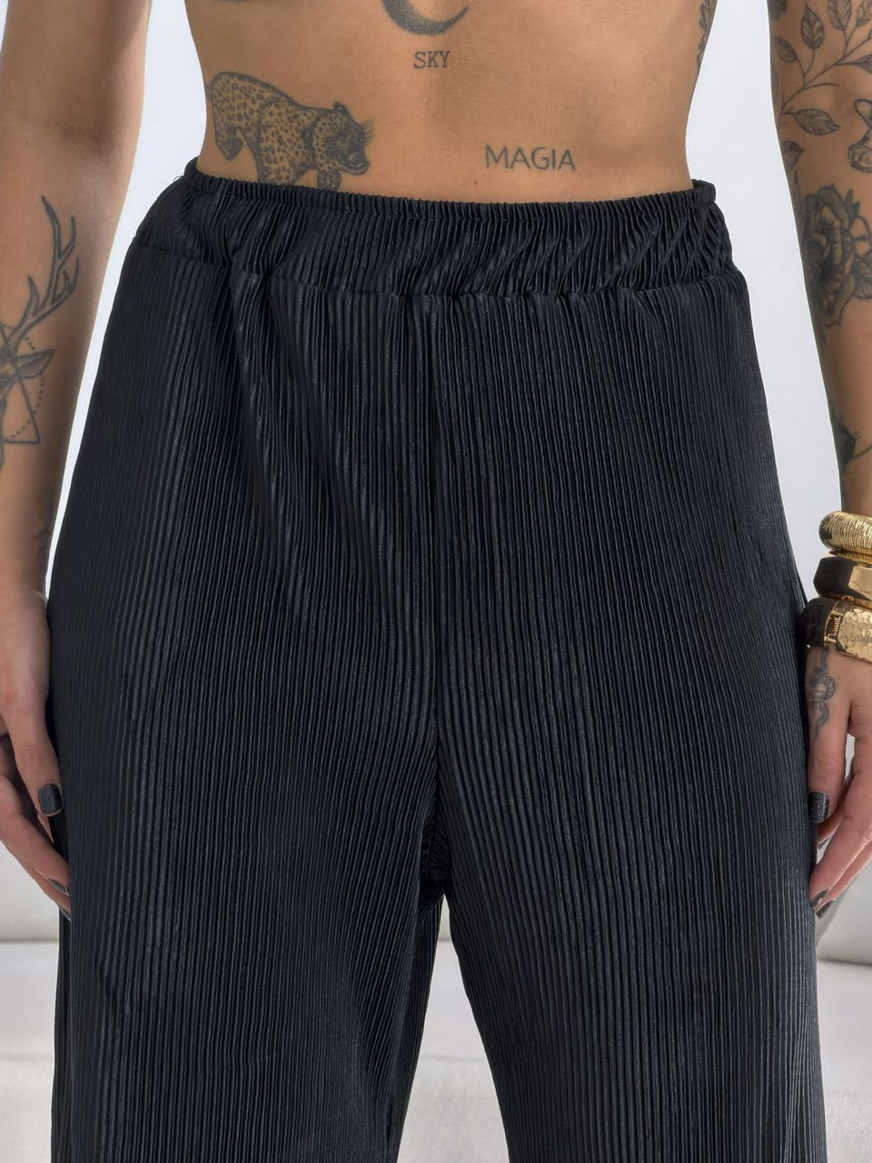 CONJUNTO NATANE PLISSADO PRETO