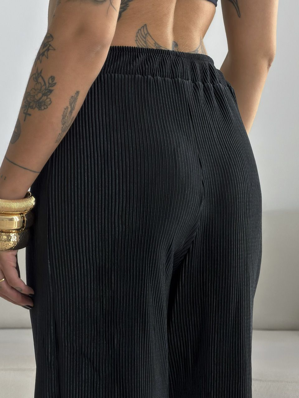 CONJUNTO NATANE PLISSADO PRETO