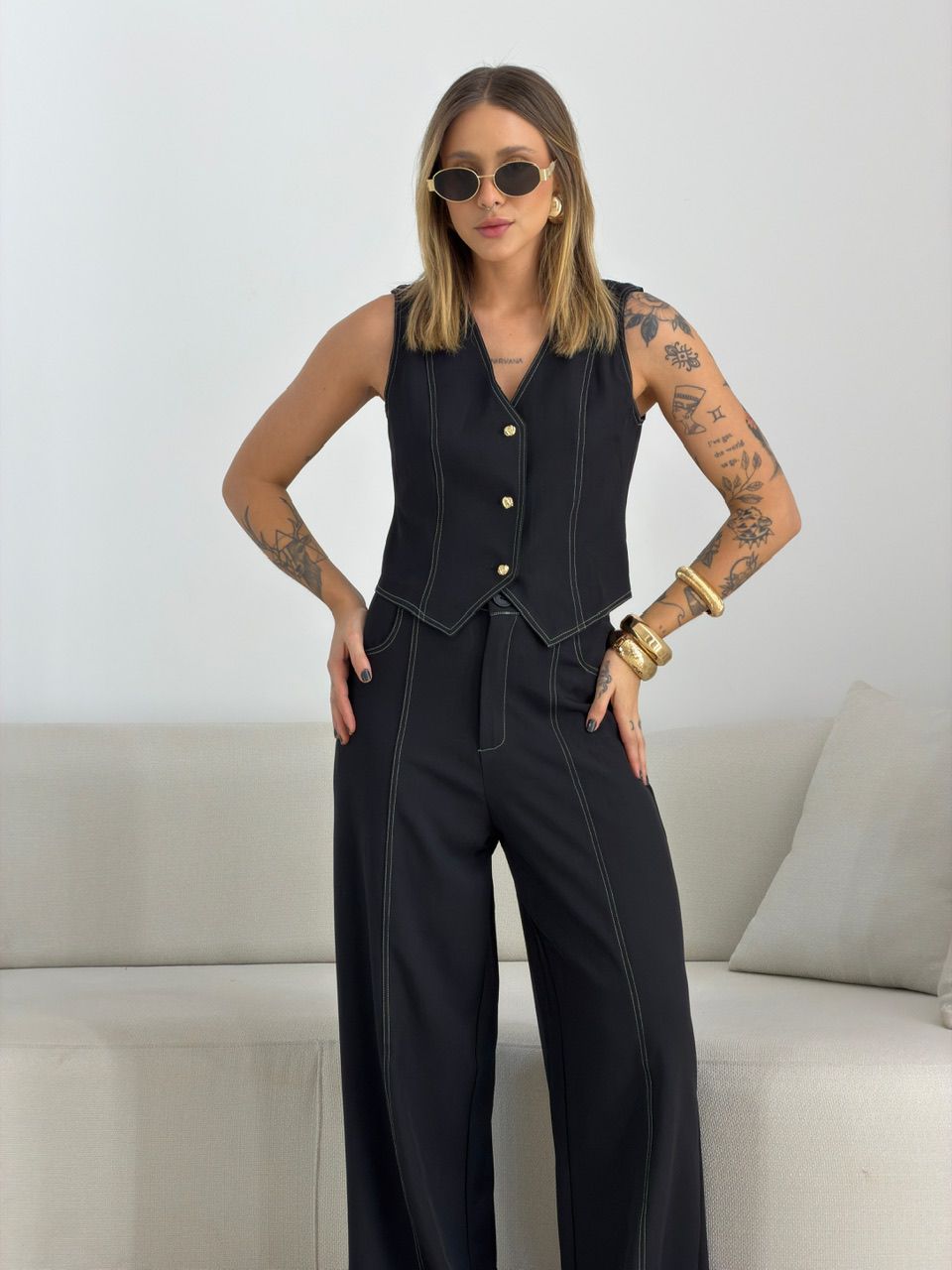 CONJUNTO CLÉIA COLETE CALÇA PRETO
