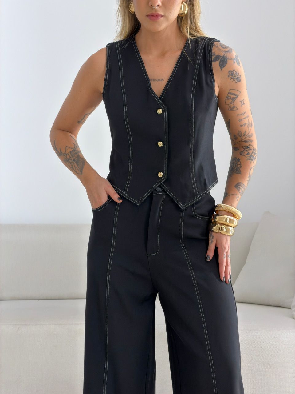 CONJUNTO CLÉIA COLETE CALÇA PRETO