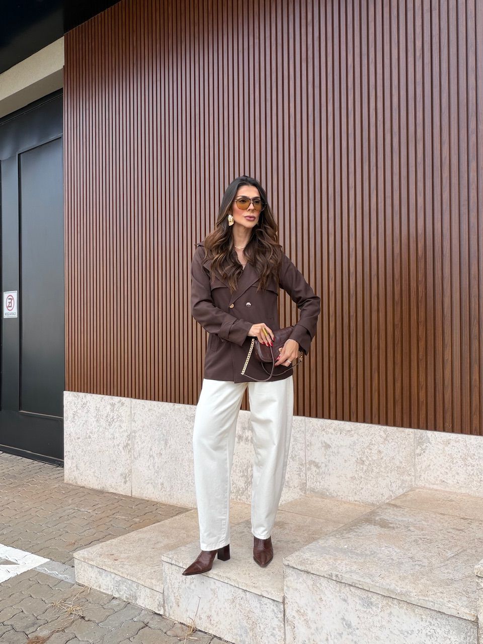 BLAZER ISABELY FAIXA CAFÉ