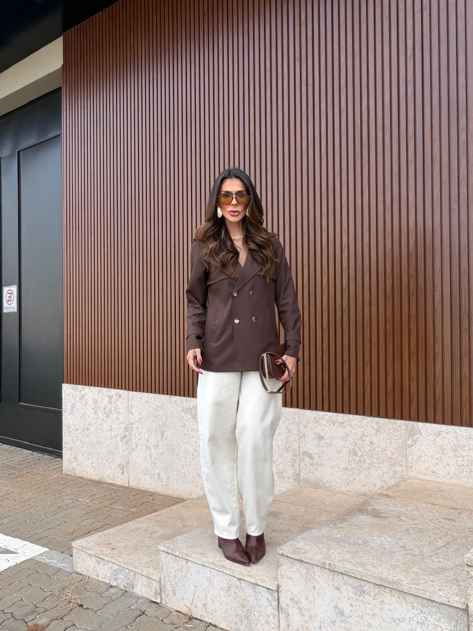 BLAZER ISABELY FAIXA CAFÉ