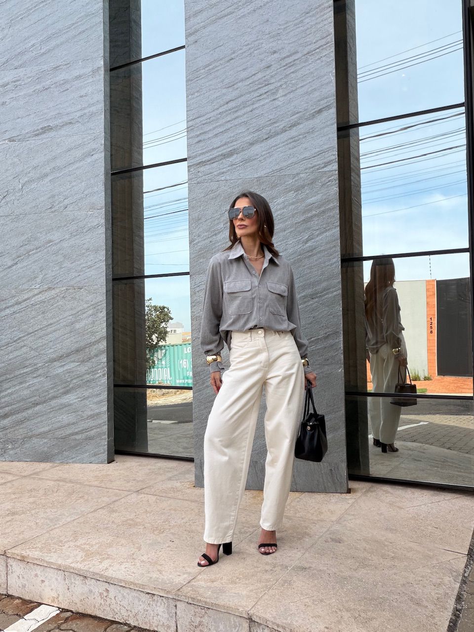 CAMISA VITÓRIA COTELÊ CINZA