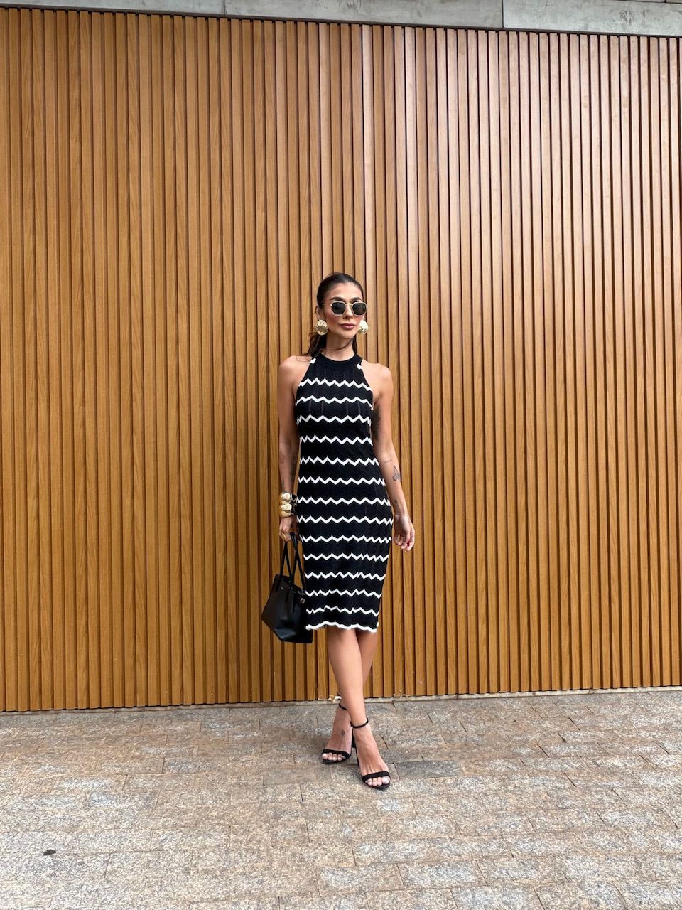 VESTIDO ALÍCIA TRICOT PRETO - 0077700032 - CAROLLA FERRARO