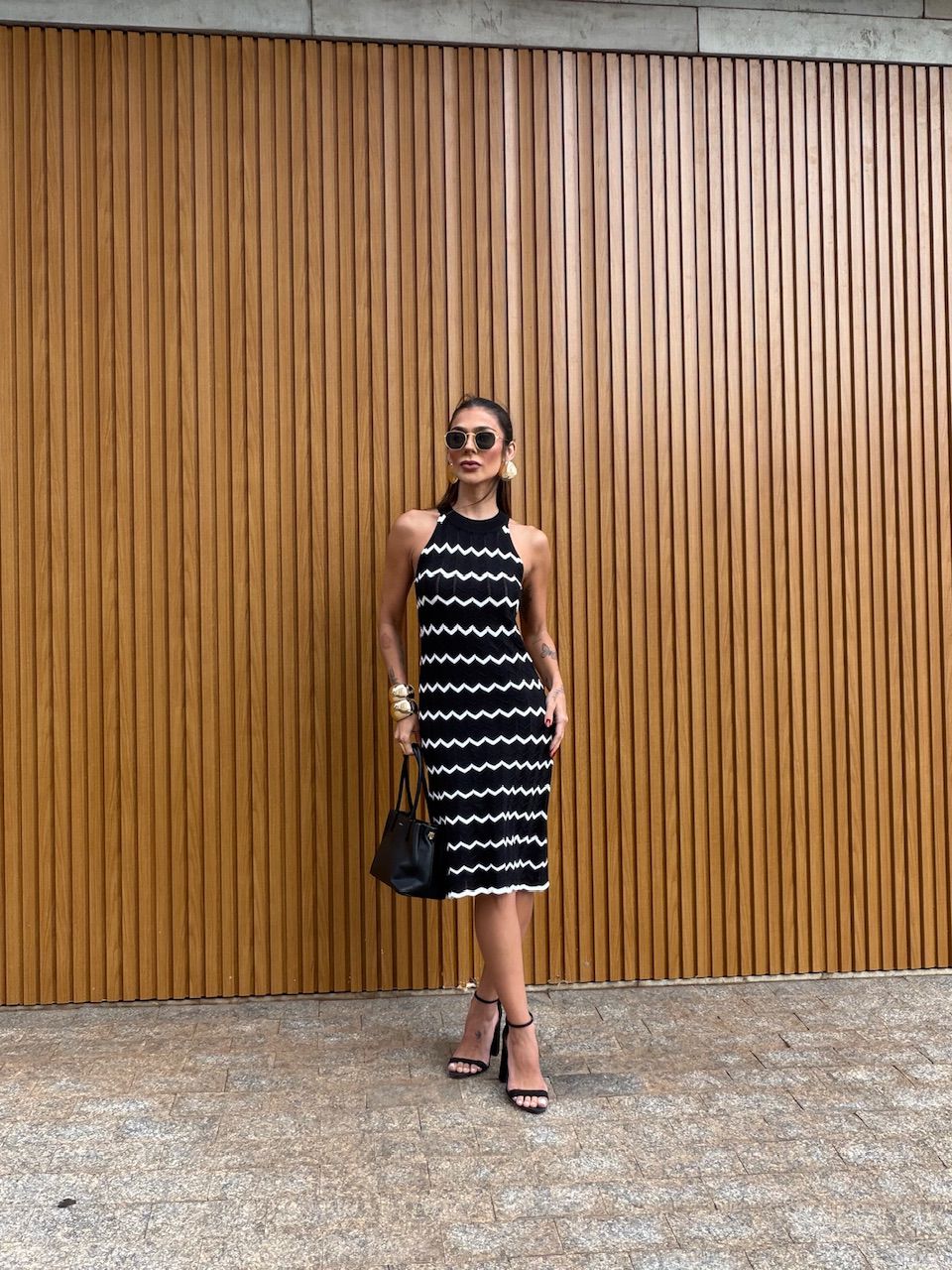 VESTIDO ALÍCIA TRICOT PRETO