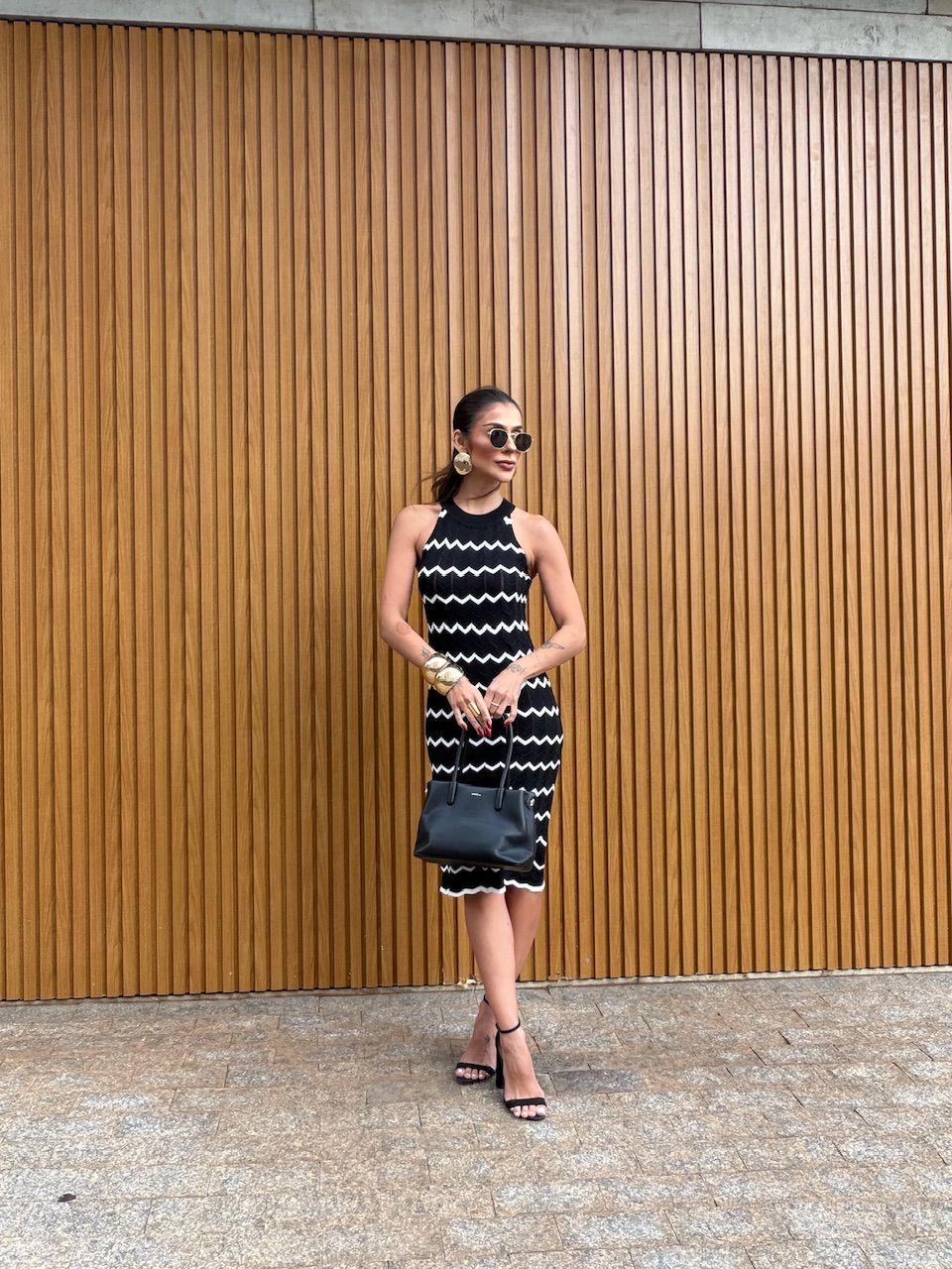 VESTIDO ALÍCIA TRICOT PRETO