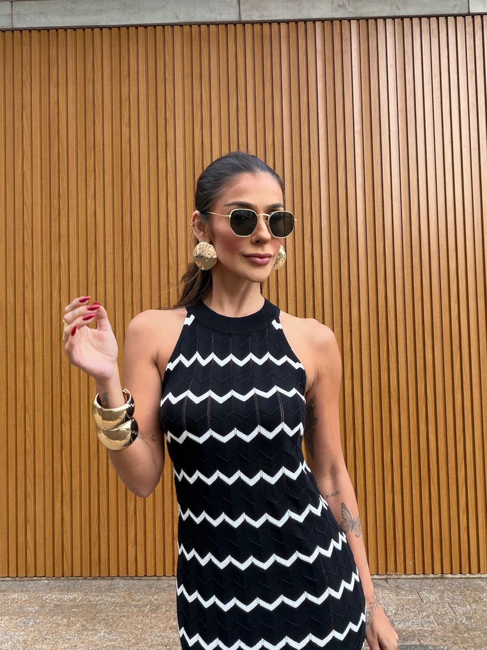 VESTIDO ALÍCIA TRICOT PRETO