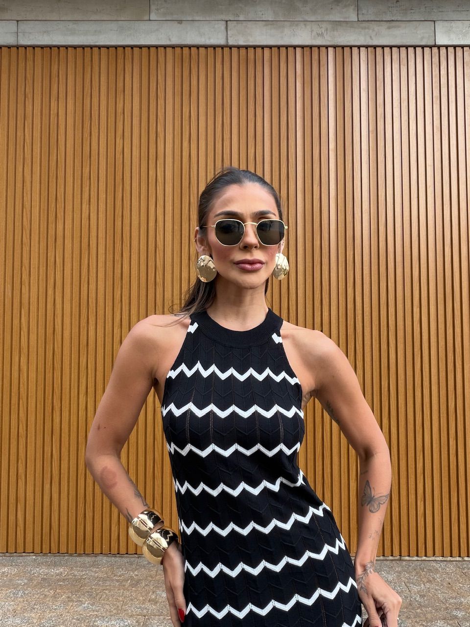 VESTIDO ALÍCIA TRICOT PRETO