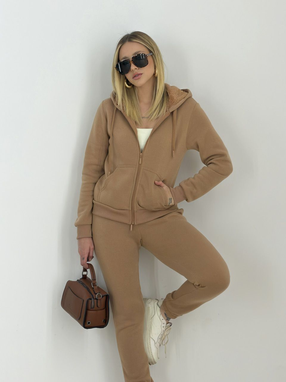 CONJUNTO ROSE MOLETOM NUDE