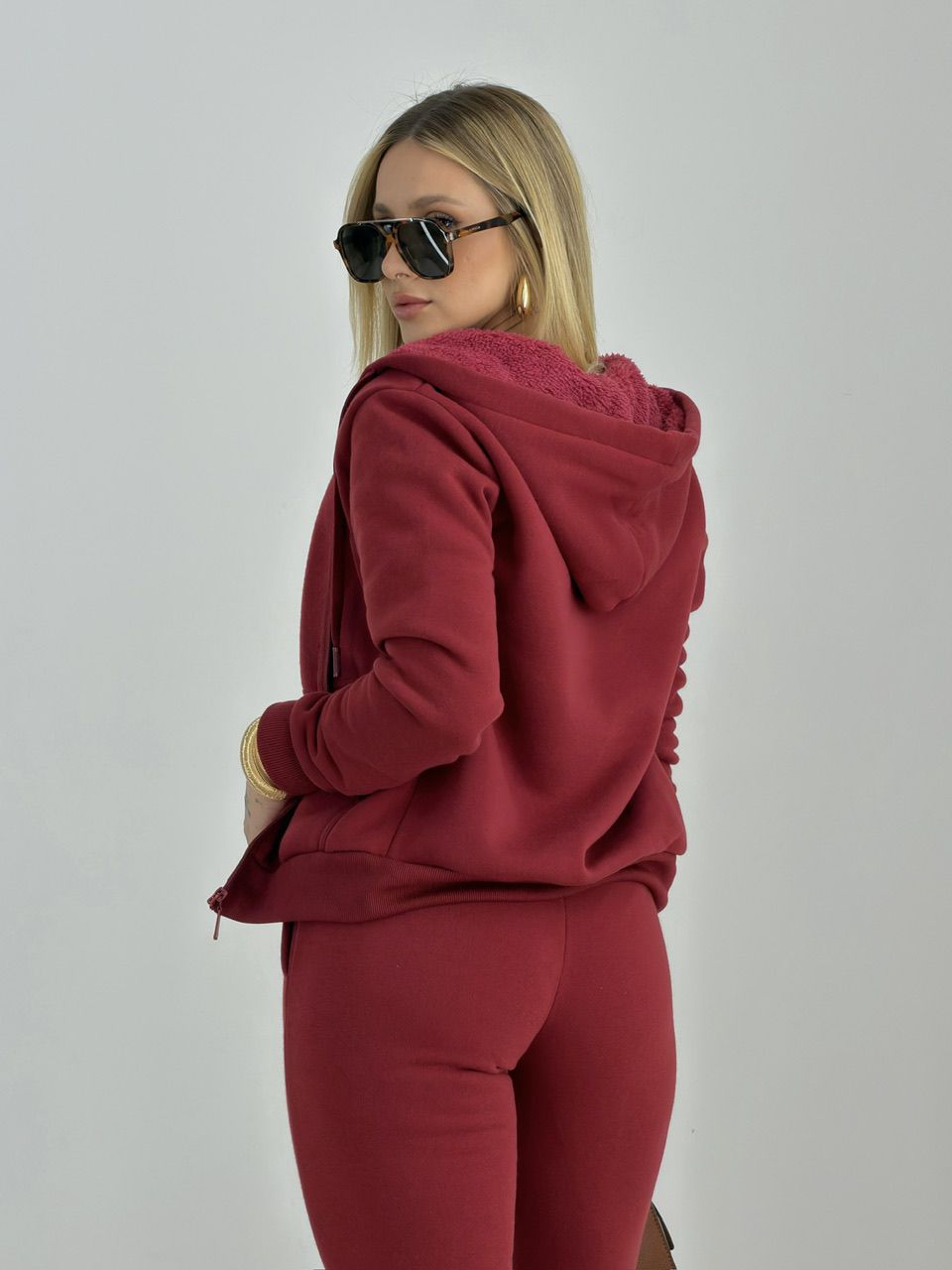 CONJUNTO ROSE MOLETOM VINHO