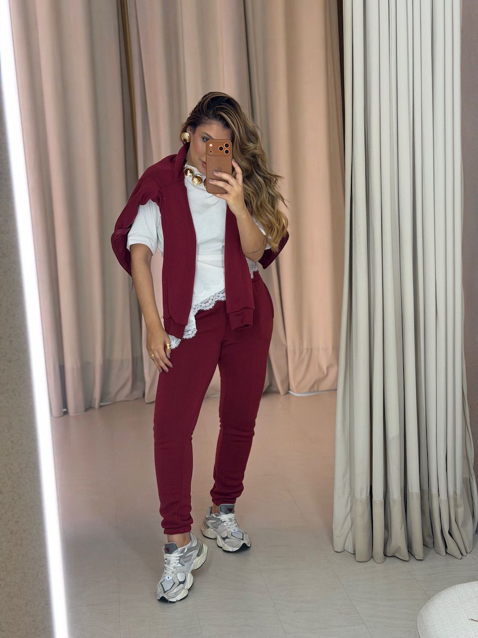 CONJUNTO ROSE MOLETOM VINHO