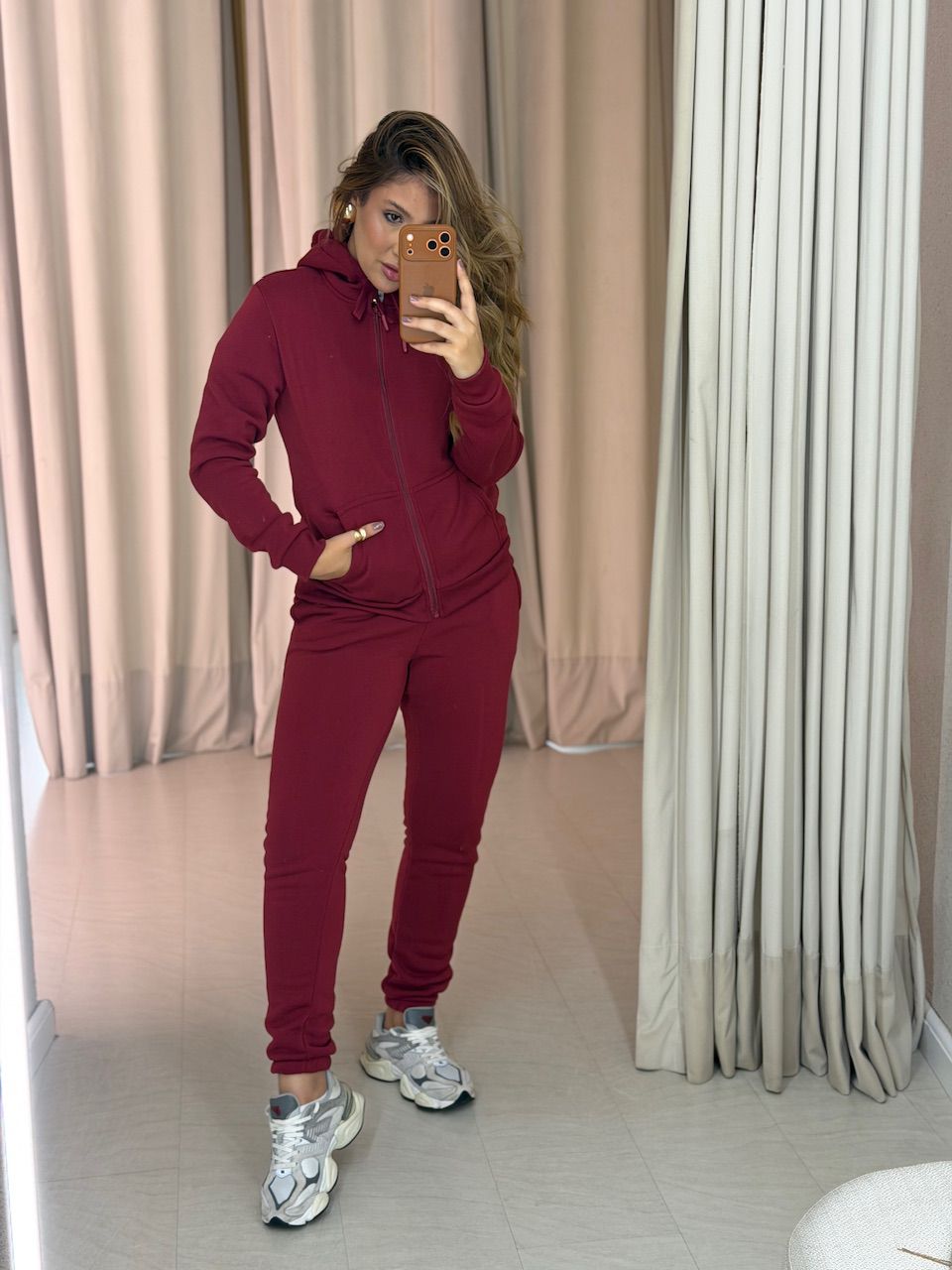 CONJUNTO ROSE MOLETOM VINHO - 0078510168 - CAROLLA FERRARO