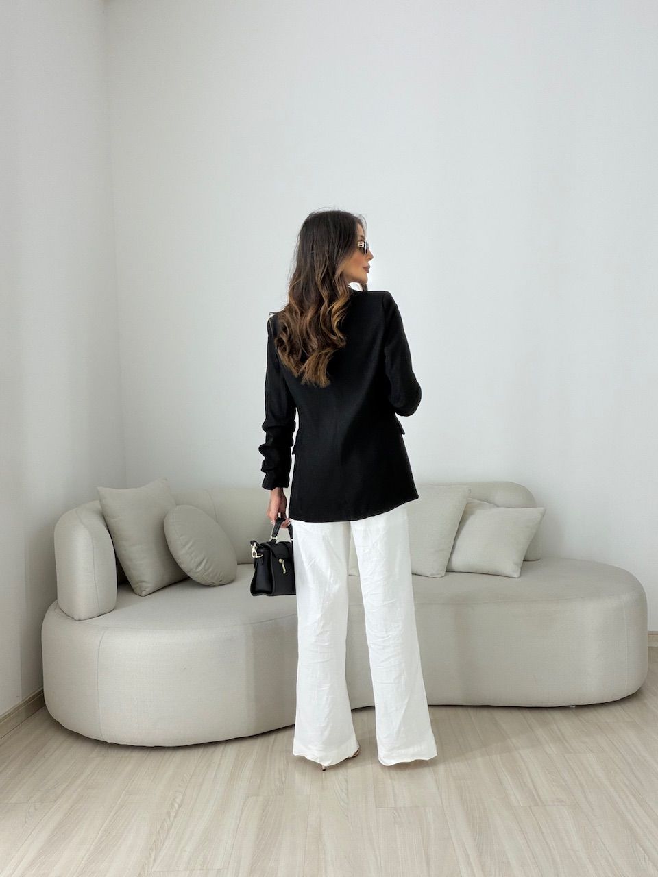 BLAZER DUDA ALONGADO PRETO
