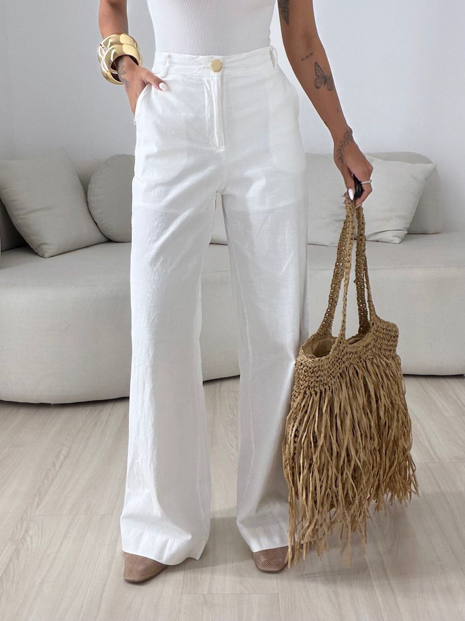 CALÇA LILIANE BOTÃO OFF