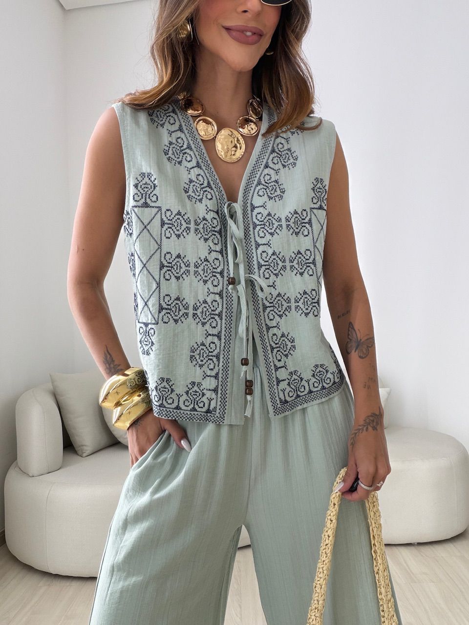 CONJUNTO GIULIA ESTAMPADO VERDE