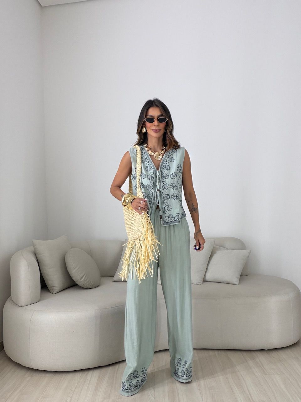 CONJUNTO GIULIA ESTAMPADO VERDE