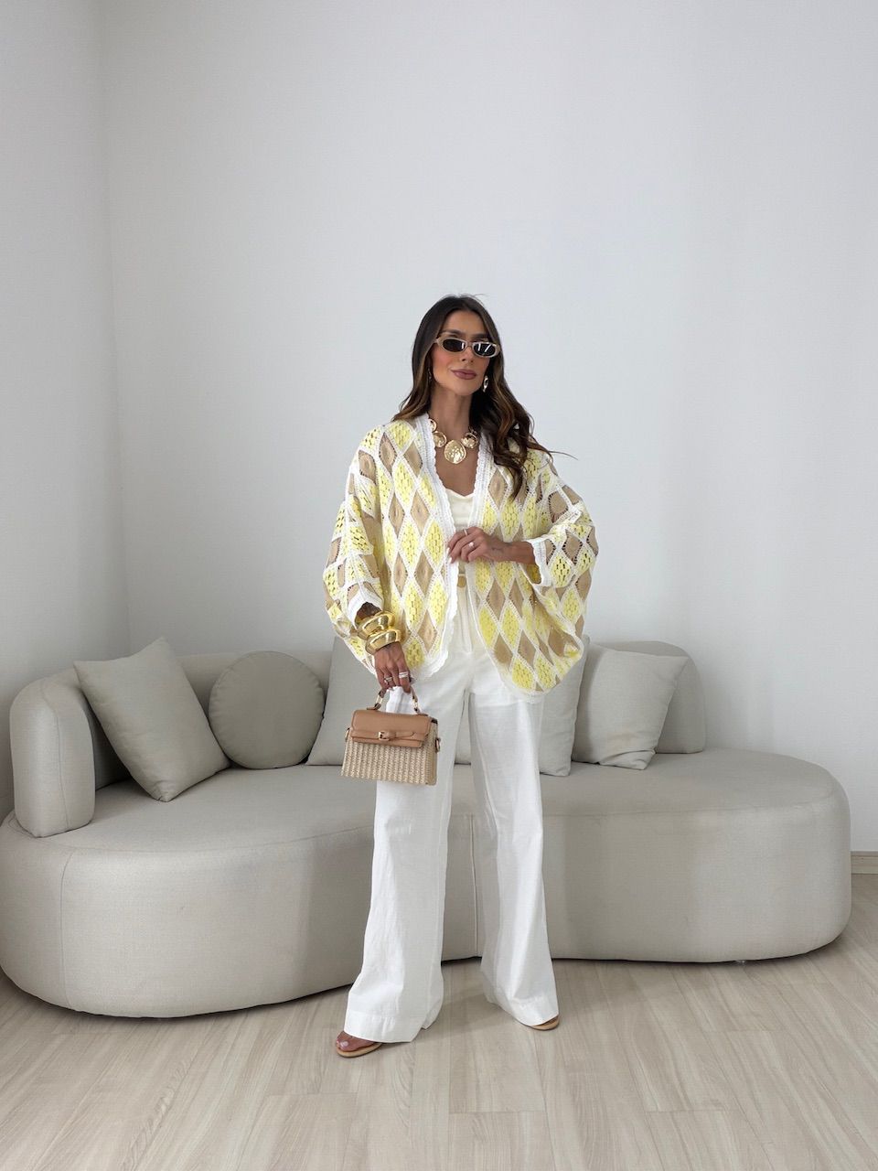 KIMONO LUCY ESTAMPADO AMARELO