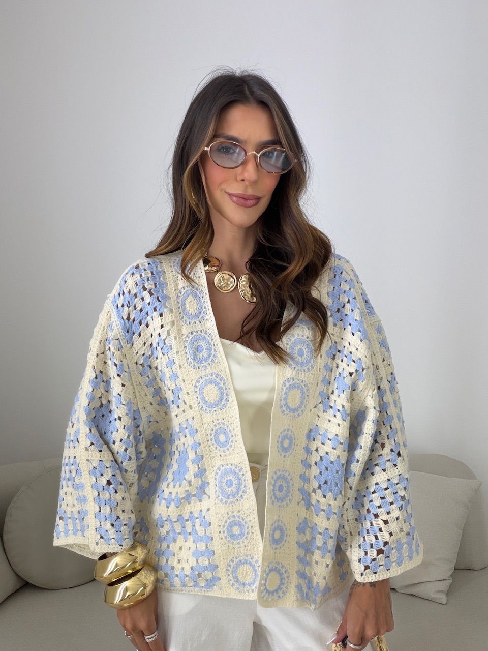 KIMONO PRISCILA ESTAMPADO AZUL - 0081250109 - CAROLLA FERRARO