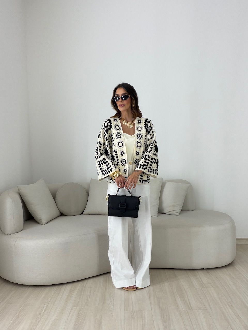 KIMONO PRISCILA ESTAMPADO PRETO