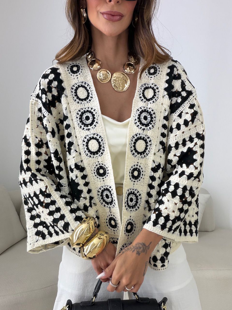 KIMONO PRISCILA ESTAMPADO PRETO