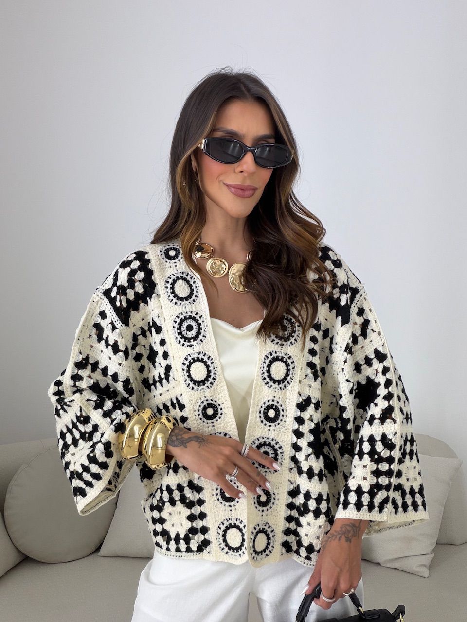 KIMONO PRISCILA ESTAMPADO PRETO