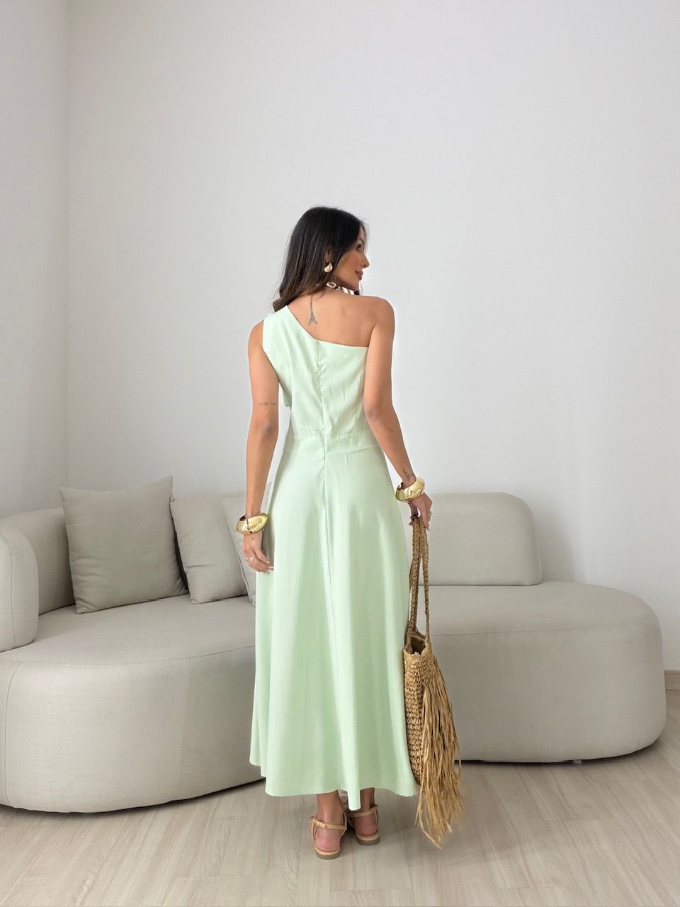 VESTIDO DÉBORA NULA MANGA MENTA