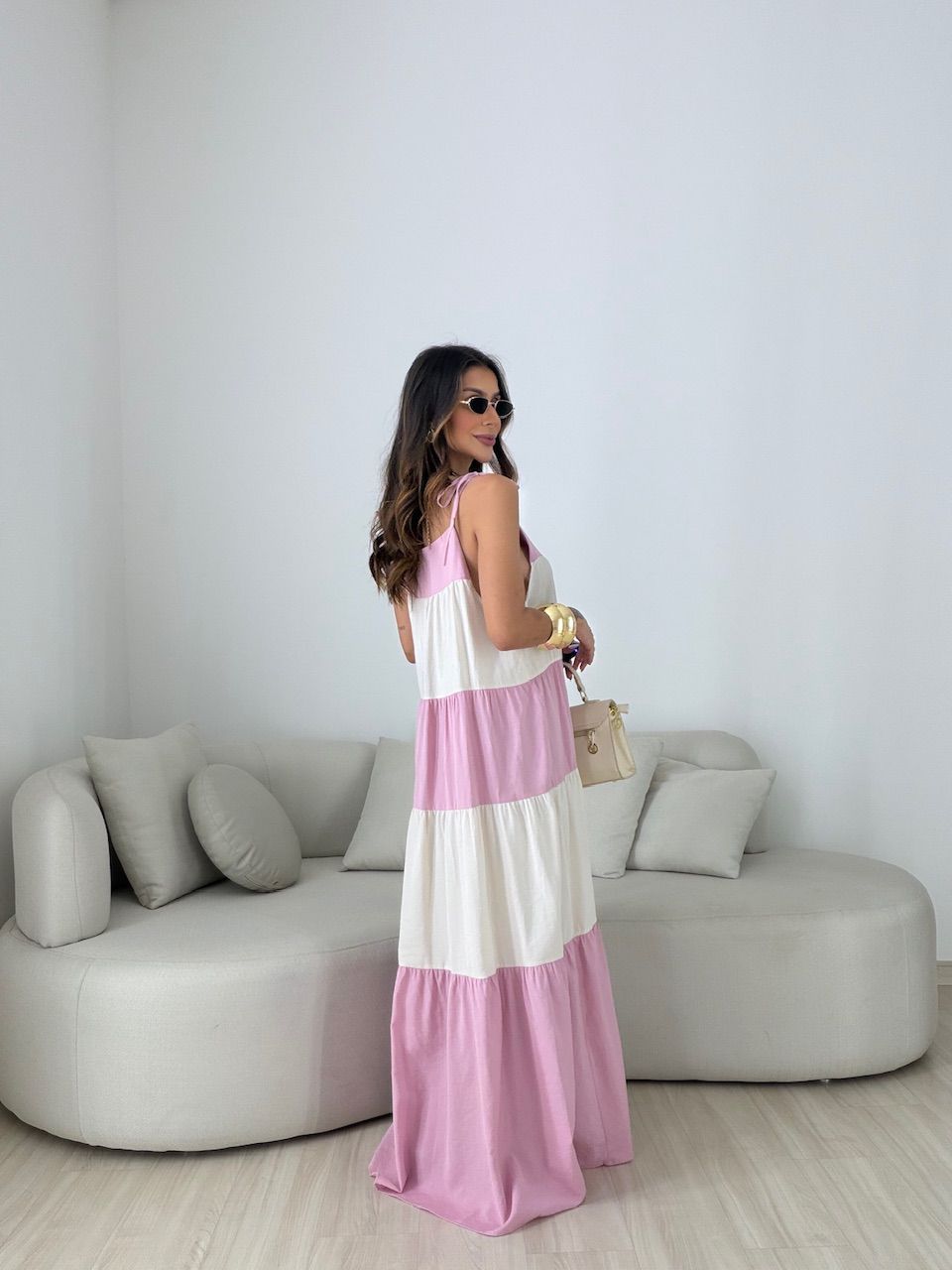 VESTIDO JANAÍNA ALCINHA LILÁS