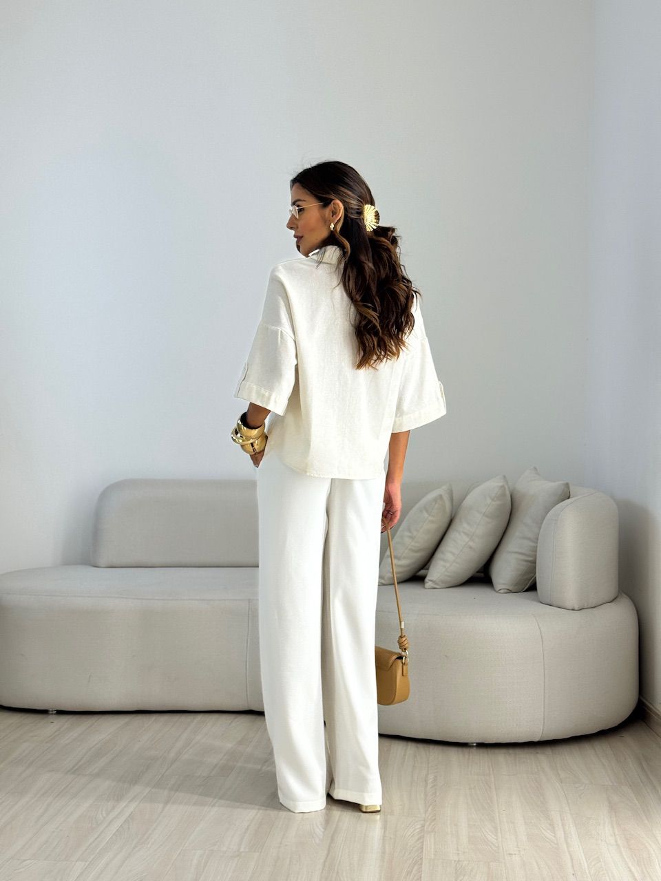 CAMISA MILENA OVER CRU