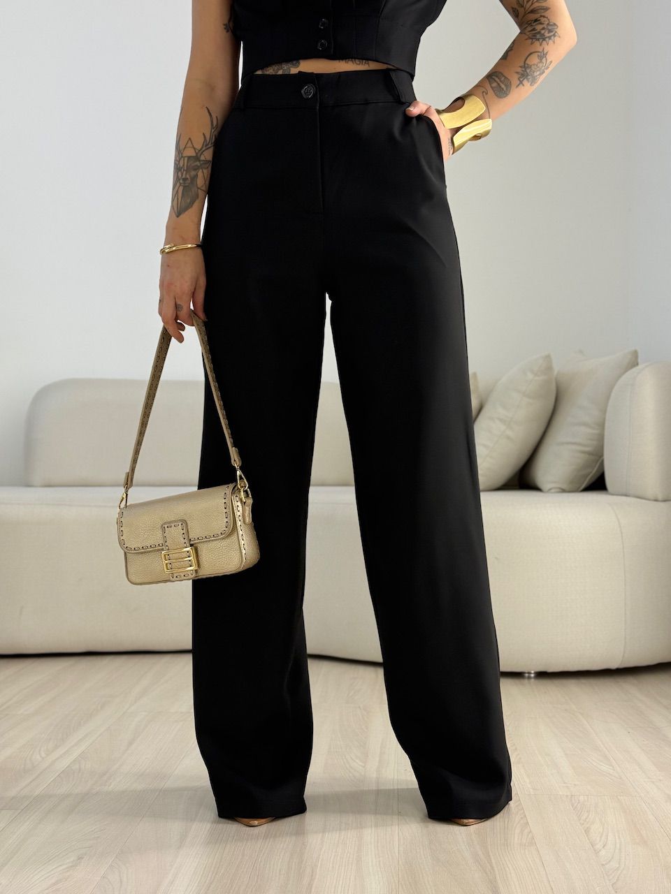 CONJUNTO RAFA CAMISA CROPPED PRETO
