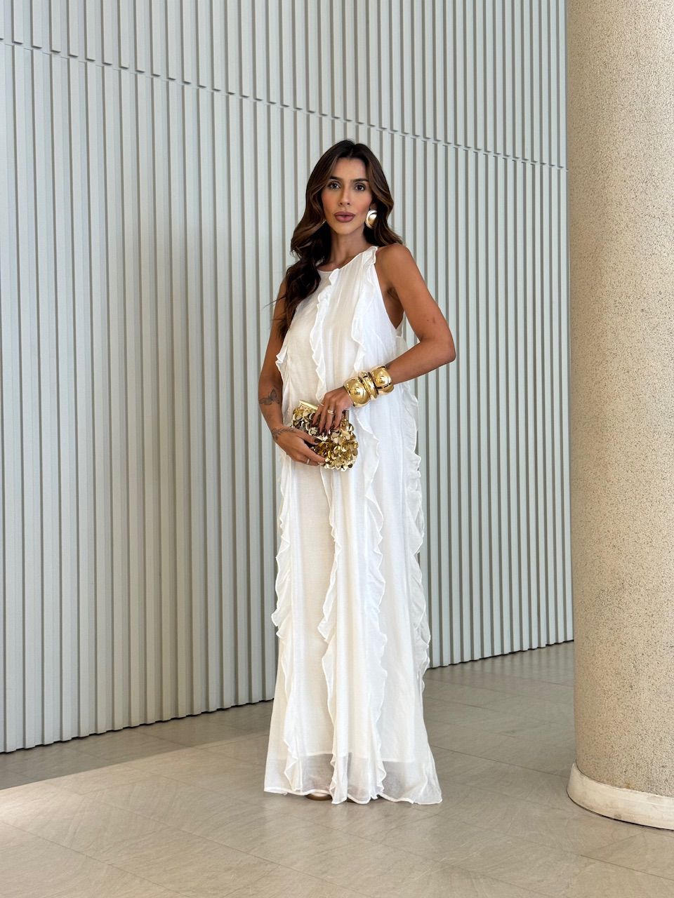 VESTIDO ALICE BABADO OFF
