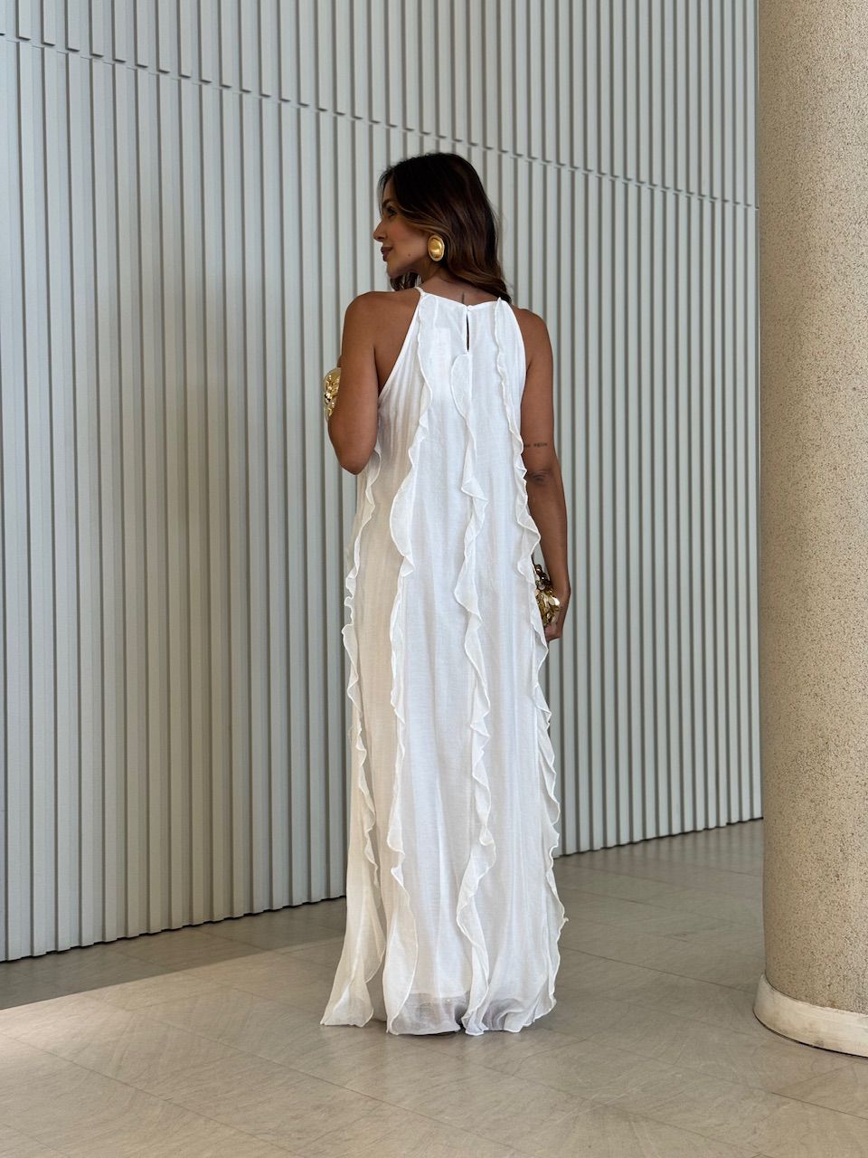 VESTIDO ALICE BABADO OFF