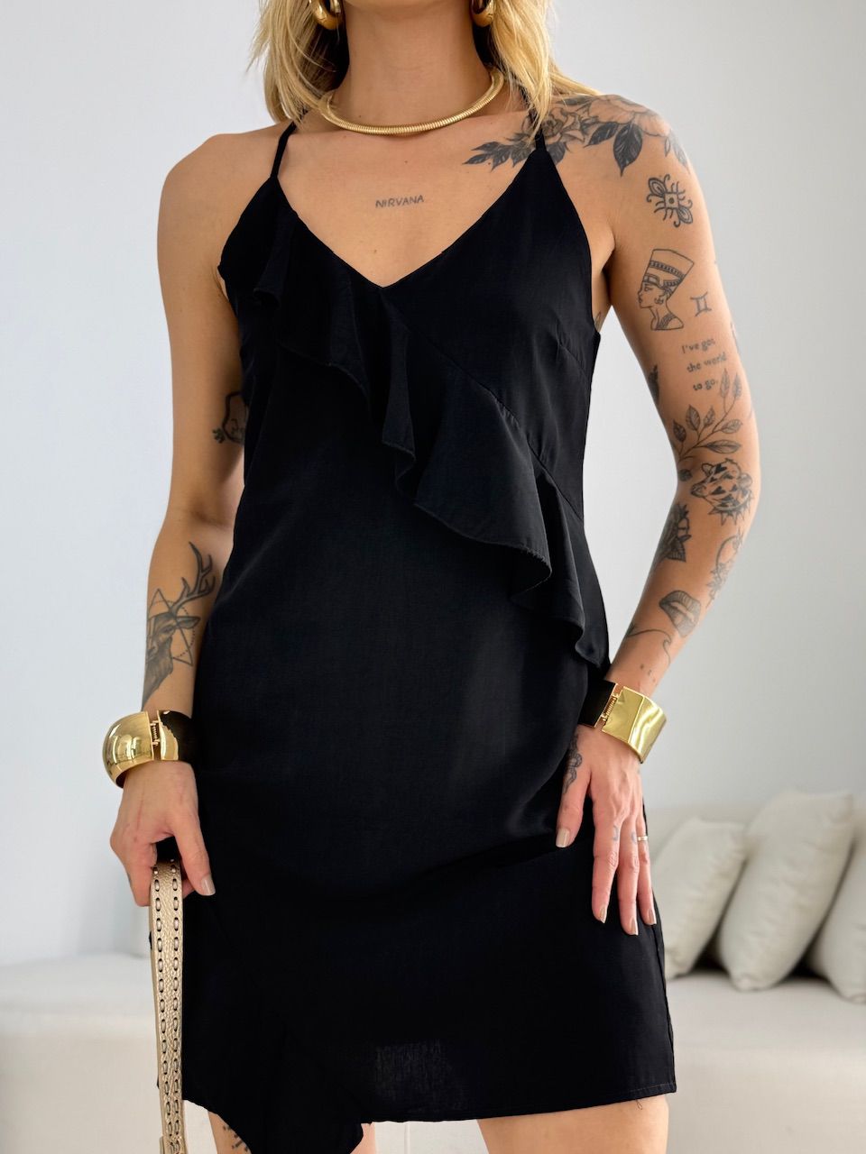 VESTIDO ANA MARTA ALCINHA CURTO PRETO