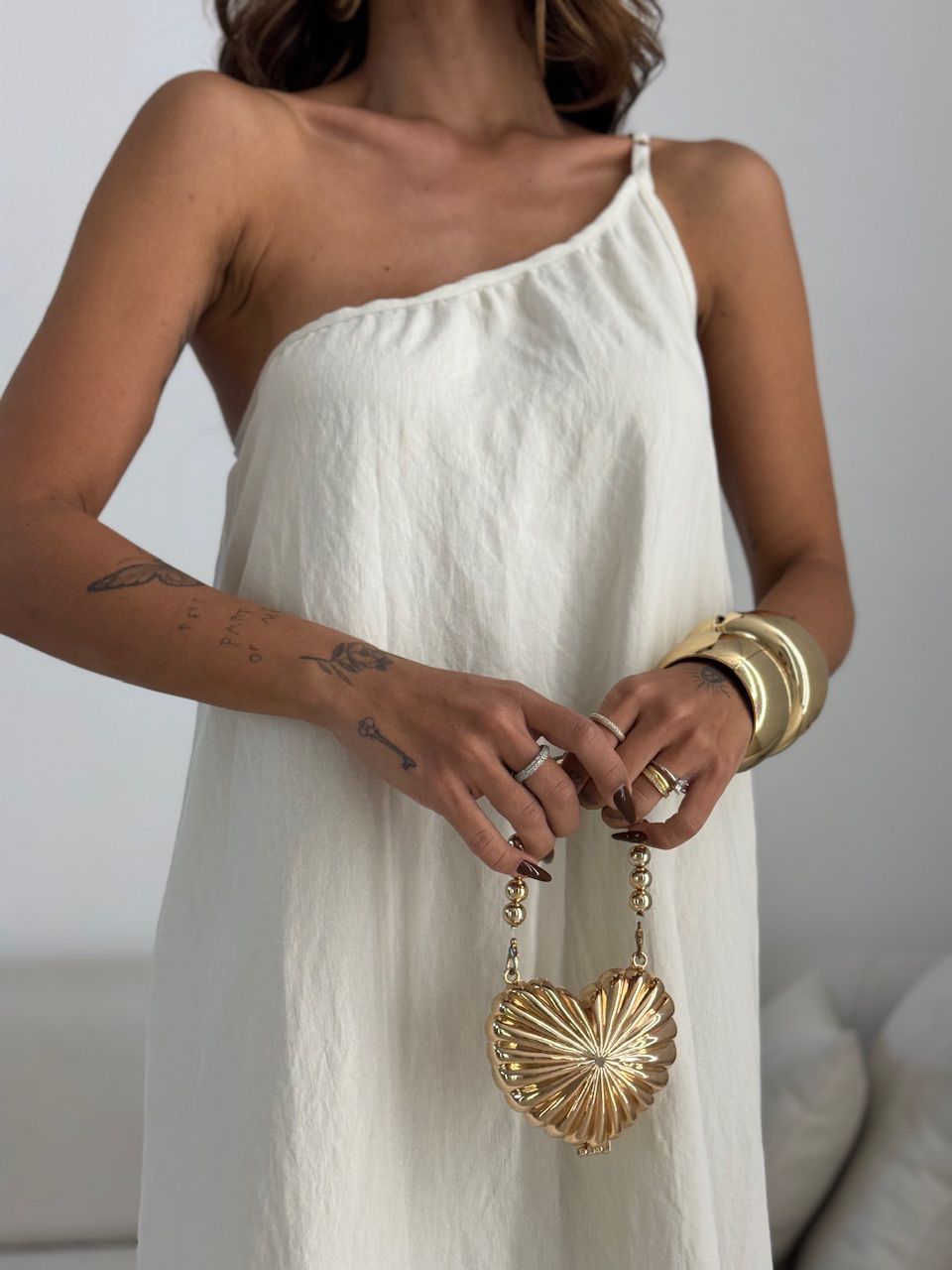 VESTIDO CLÉO NULA MANGA AREIA