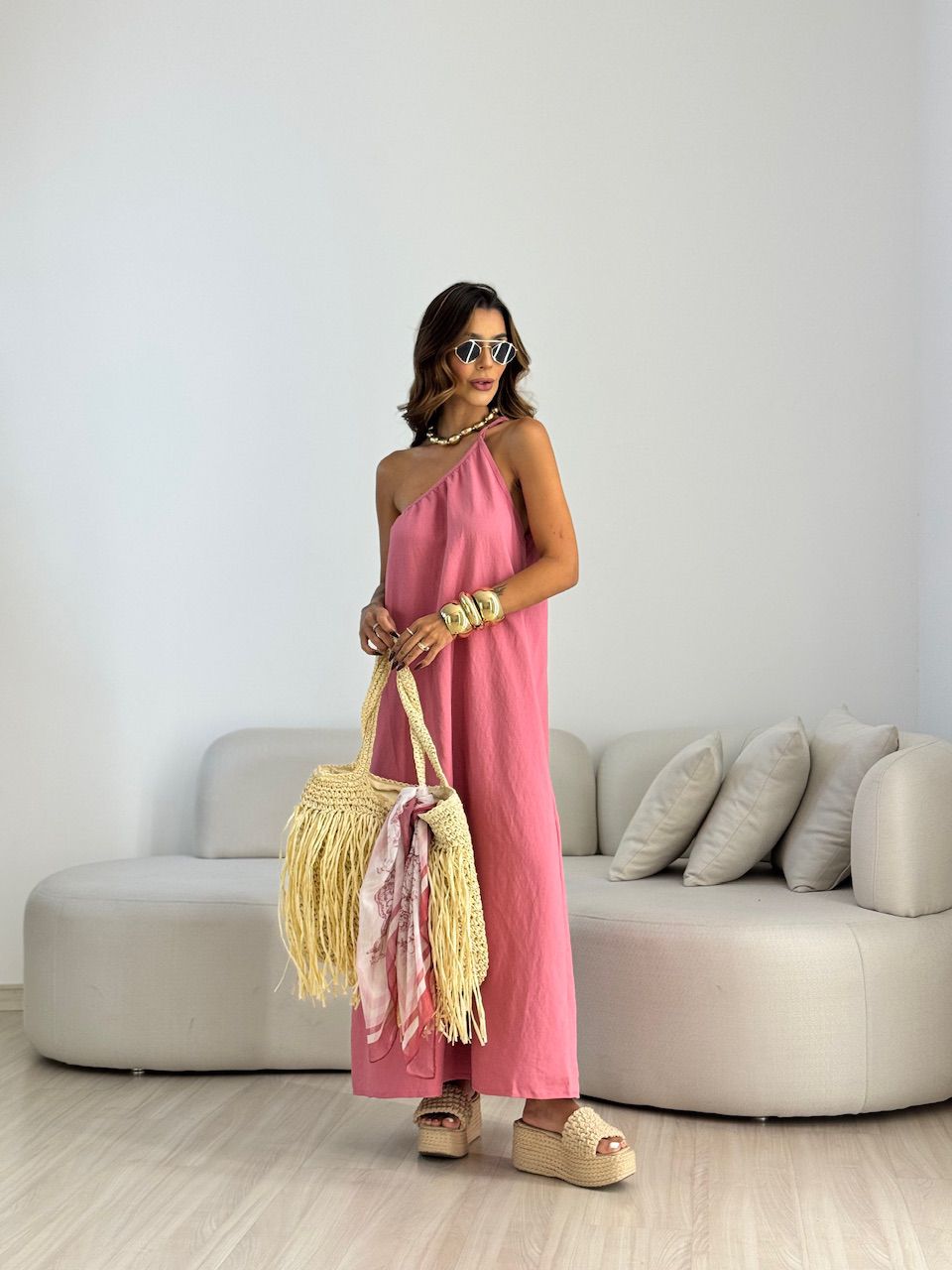 VESTIDO CLÉO NULA MANGA ROSÊ