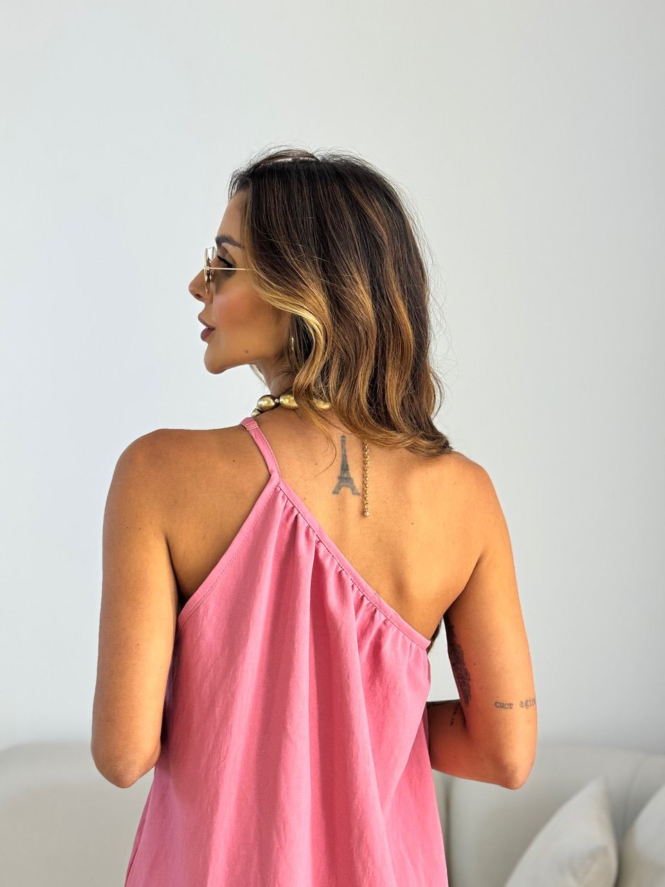 VESTIDO CLÉO NULA MANGA ROSÊ