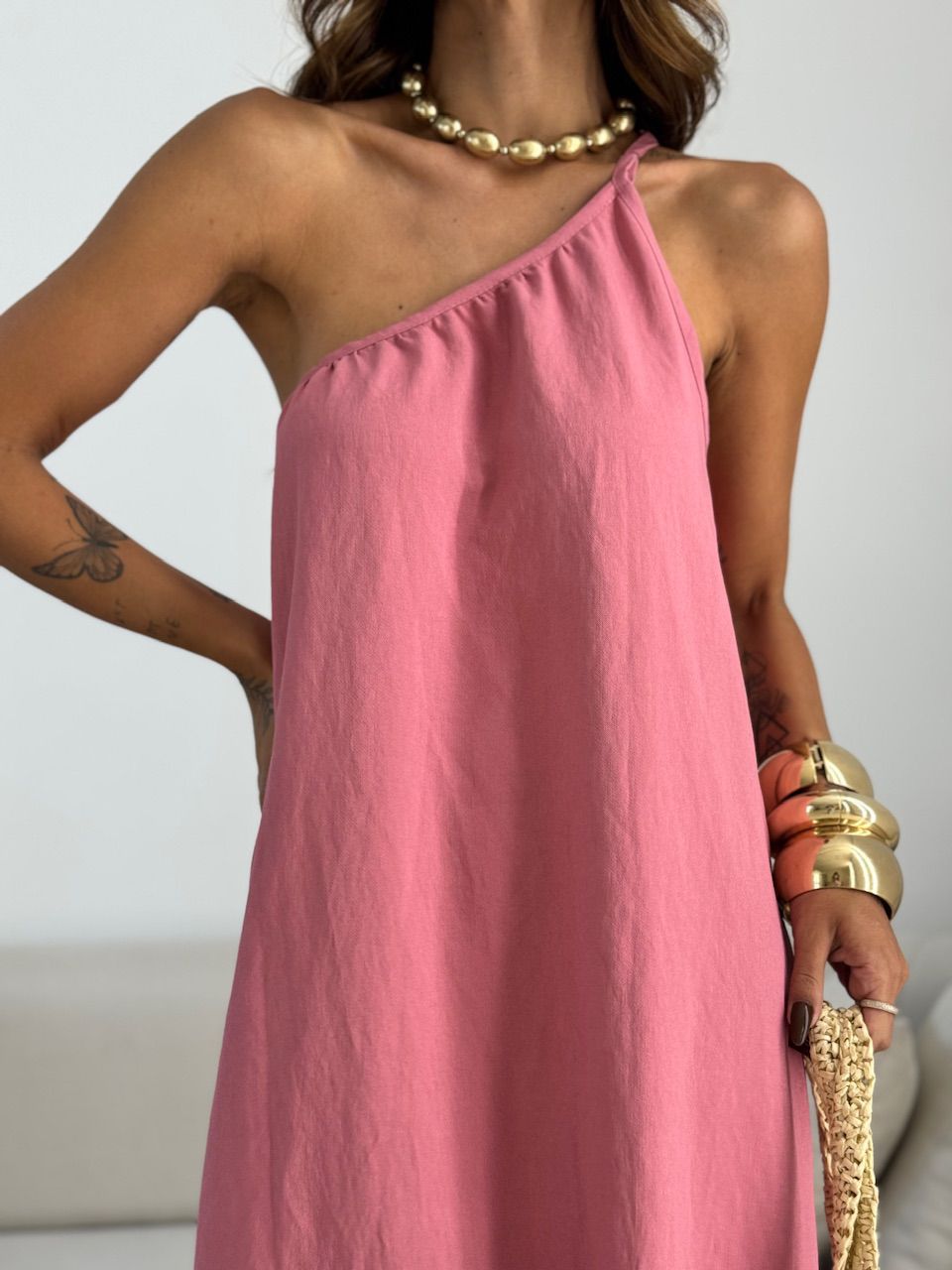 VESTIDO CLÉO NULA MANGA ROSÊ