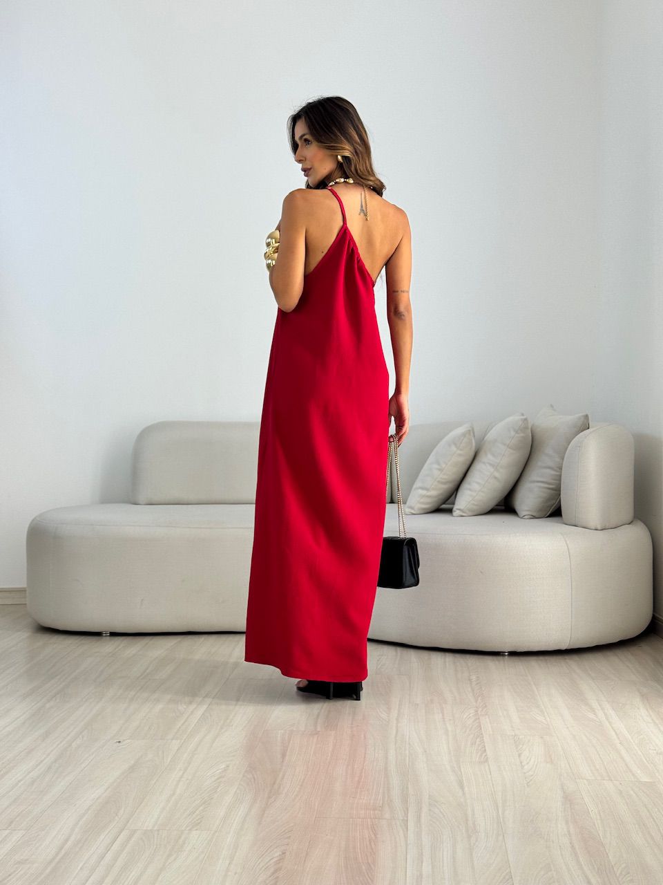 VESTIDO CLÉO NULA MANGA VERMELHO