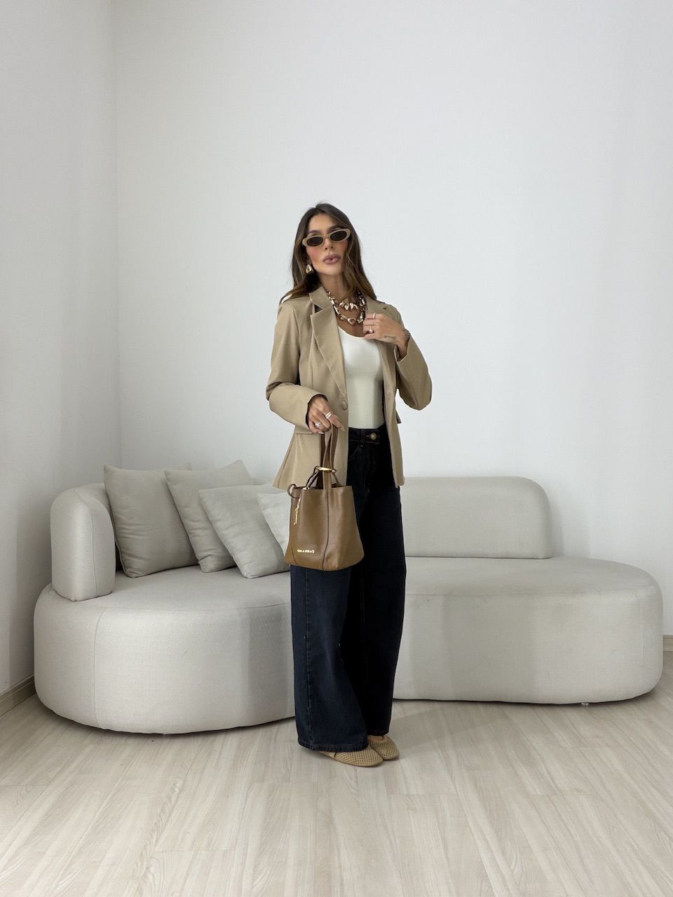 BLAZER VITÓRIA FORRADO CAQUI