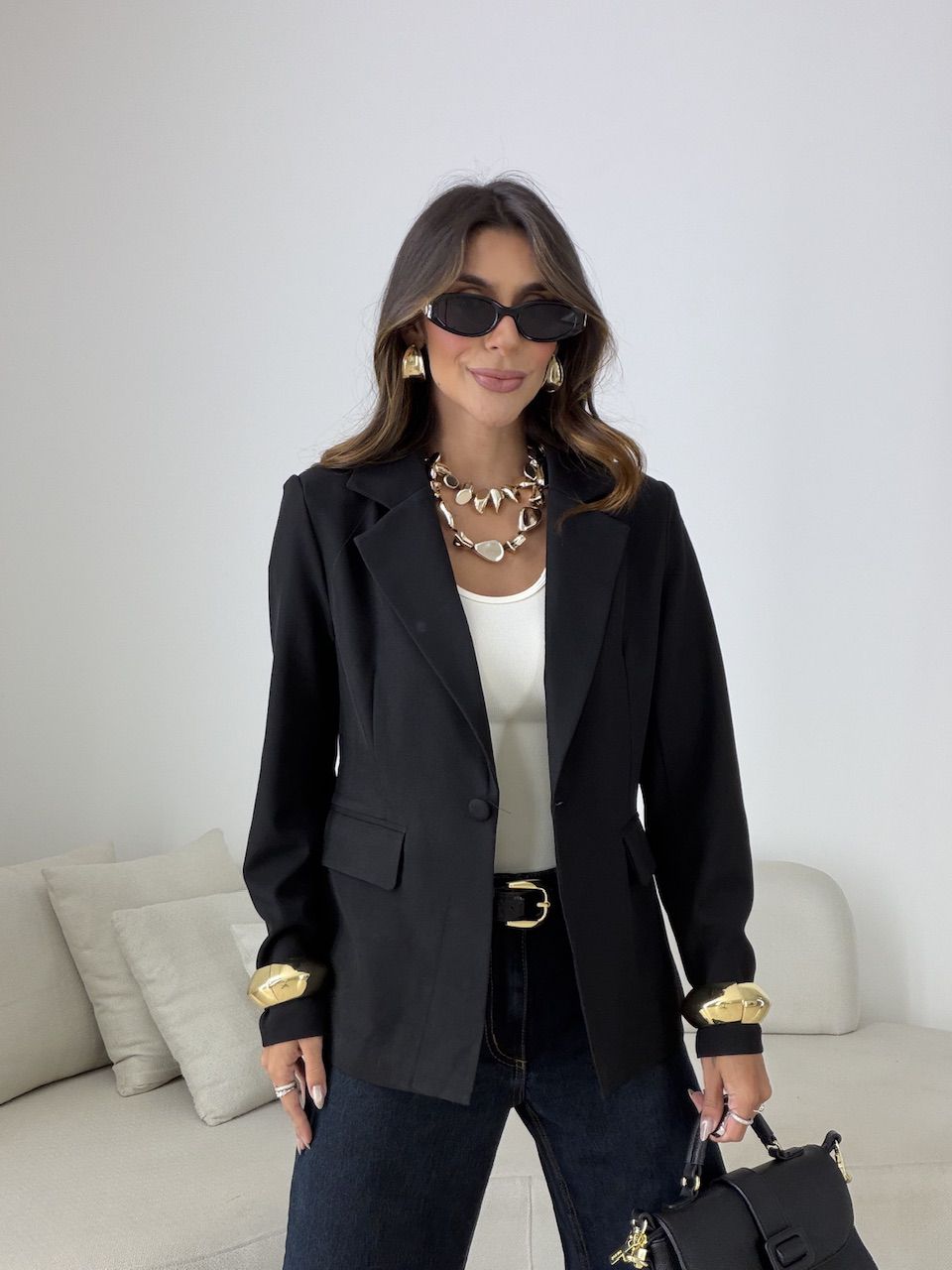 BLAZER VITÓRIA FORRADO PRETO
