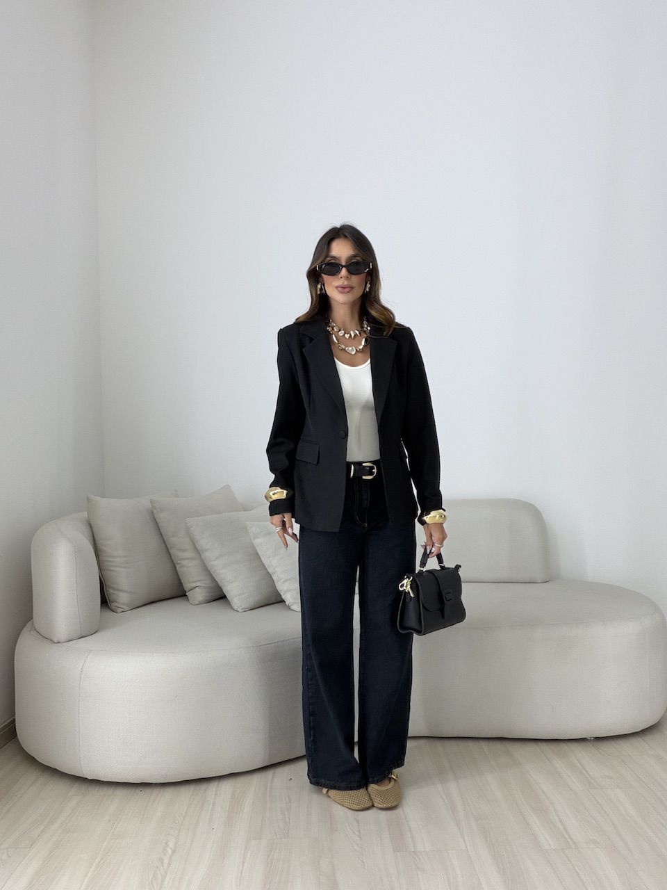 BLAZER VITÓRIA FORRADO PRETO