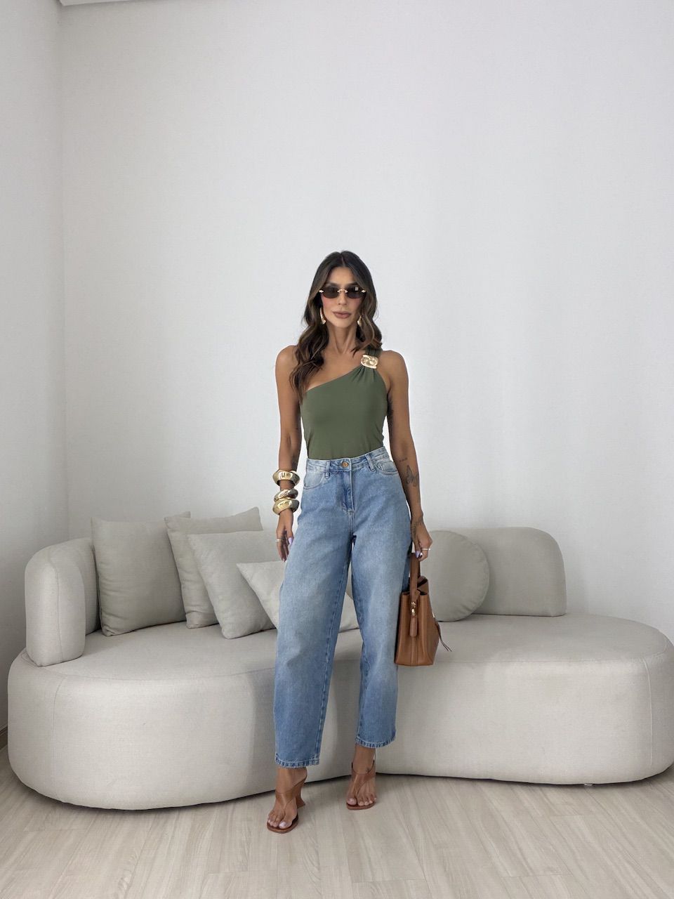 BODY VIVIAN NULA MANGA VERDE