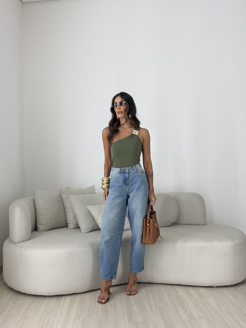 BODY VIVIAN NULA MANGA VERDE
