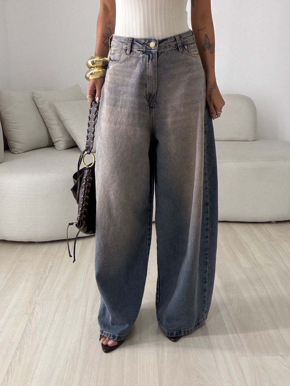 CALÇA BIA COM REGULADOR JEANS COLORS
