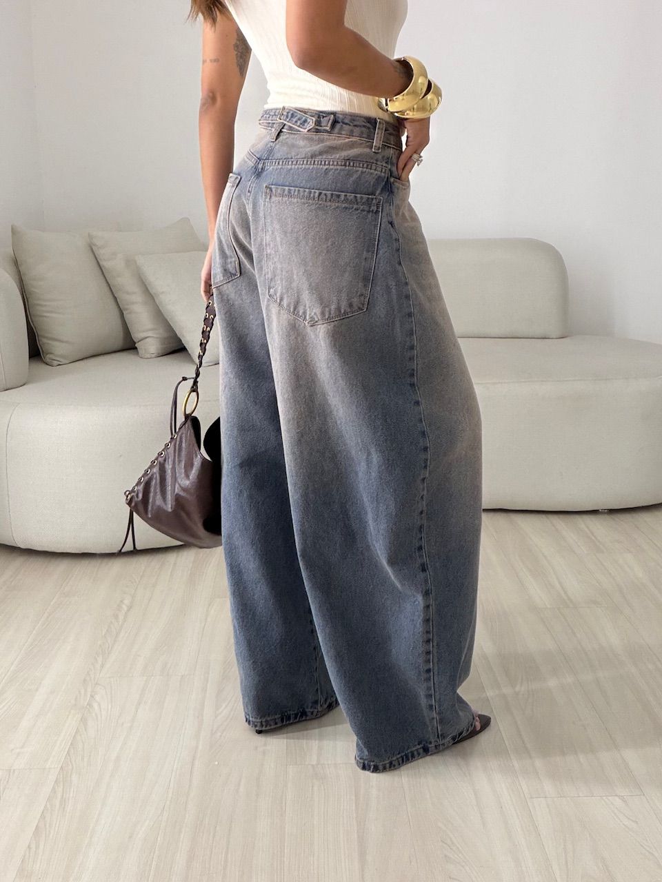 CALÇA BIA COM REGULADOR JEANS COLORS