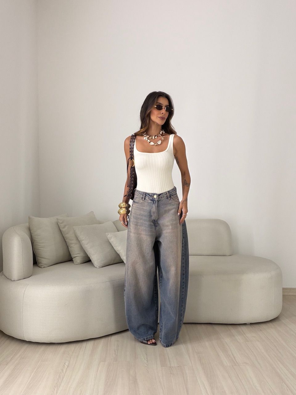 CALÇA BIA COM REGULADOR JEANS COLORS